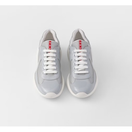 Sneakers Prada America’s Cup en cuir verni et tissu technique