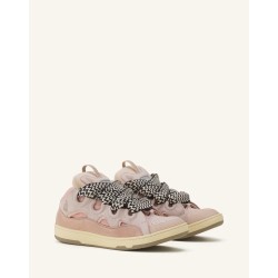 Sneakers Lanvin Curb en cuir rose – Baskets de luxe